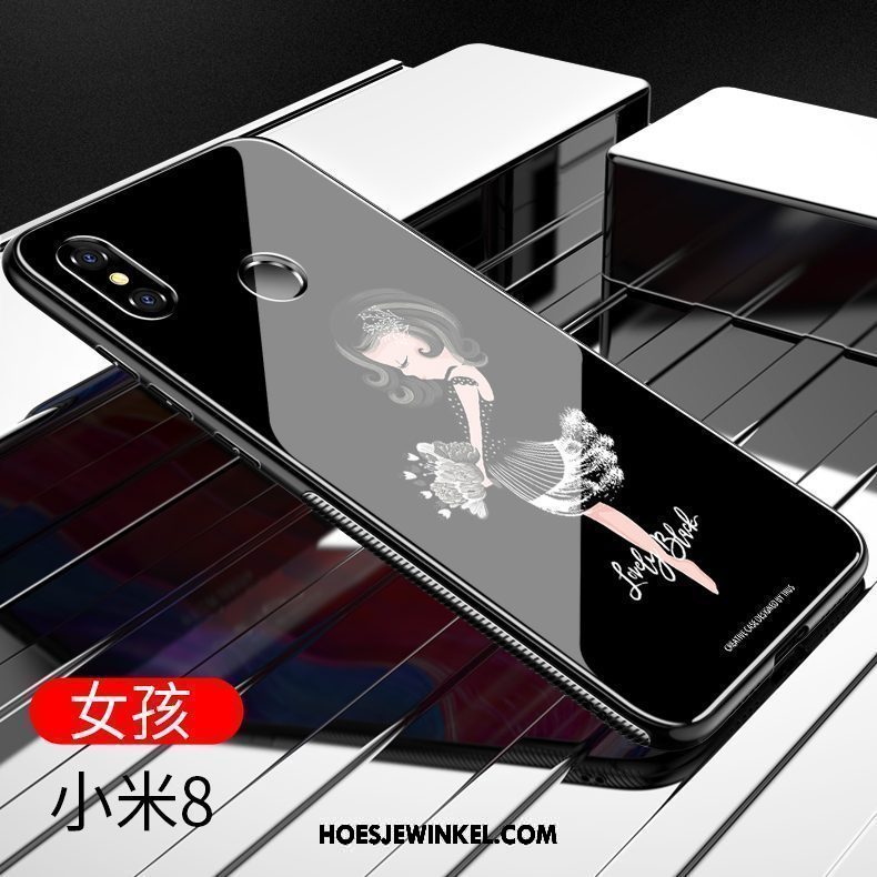 Xiaomi Mi 8 Hoesje Mini Persoonlijk Trendy Merk, Xiaomi Mi 8 Hoesje Doorzichtig Zacht Beige