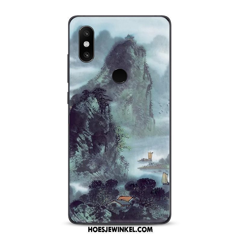 Xiaomi Mi 8 Hoesje Mobiele Telefoon Chinese Stijl Inkt, Xiaomi Mi 8 Hoesje Kunst Zacht Beige