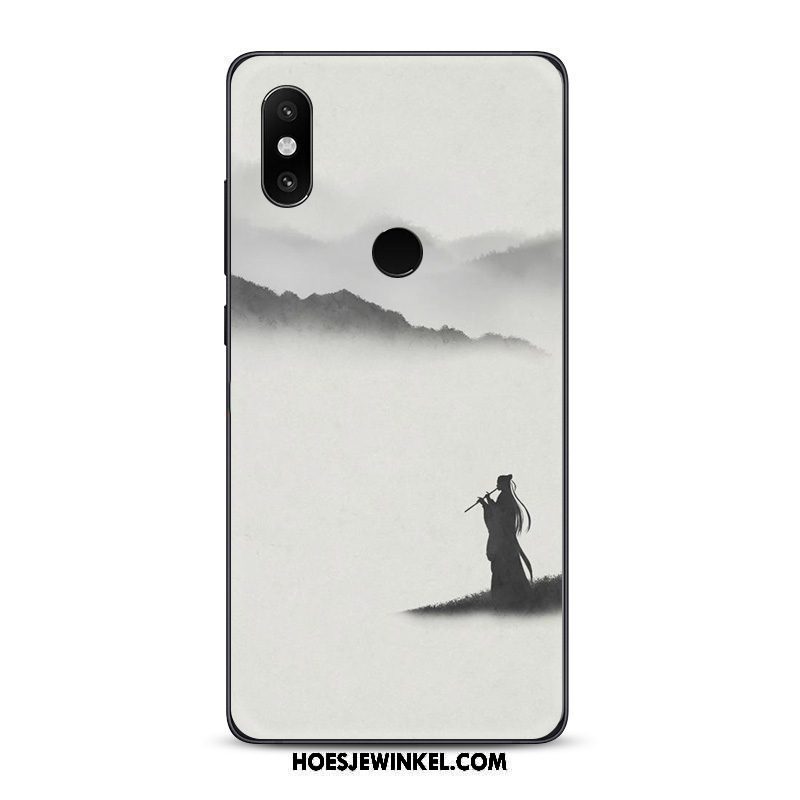 Xiaomi Mi 8 Hoesje Mobiele Telefoon Chinese Stijl Inkt, Xiaomi Mi 8 Hoesje Kunst Zacht Beige