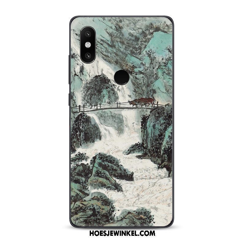 Xiaomi Mi 8 Hoesje Mobiele Telefoon Chinese Stijl Inkt, Xiaomi Mi 8 Hoesje Kunst Zacht Beige