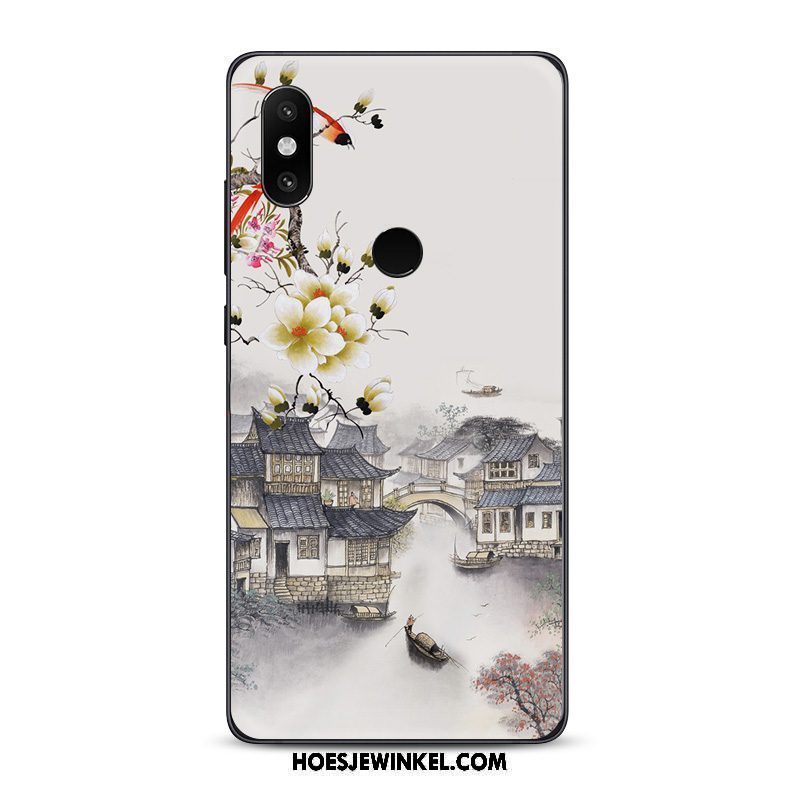 Xiaomi Mi 8 Hoesje Mobiele Telefoon Chinese Stijl Inkt, Xiaomi Mi 8 Hoesje Kunst Zacht Beige