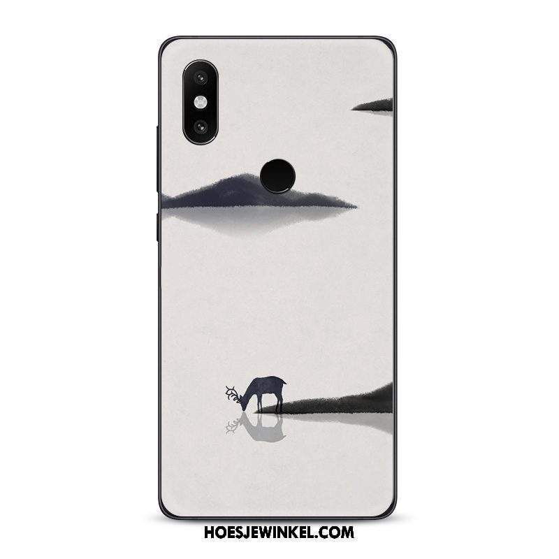 Xiaomi Mi 8 Hoesje Mobiele Telefoon Chinese Stijl Inkt, Xiaomi Mi 8 Hoesje Kunst Zacht Beige