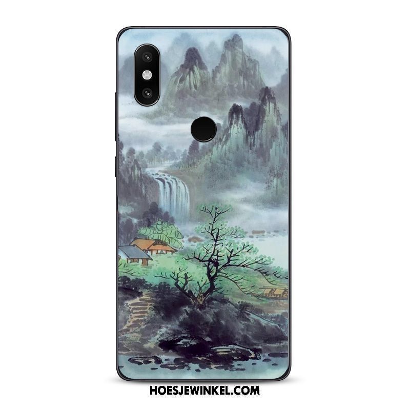 Xiaomi Mi 8 Hoesje Mobiele Telefoon Chinese Stijl Inkt, Xiaomi Mi 8 Hoesje Kunst Zacht Beige