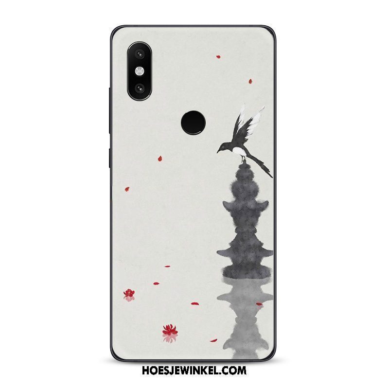 Xiaomi Mi 8 Hoesje Mobiele Telefoon Chinese Stijl Inkt, Xiaomi Mi 8 Hoesje Kunst Zacht Beige