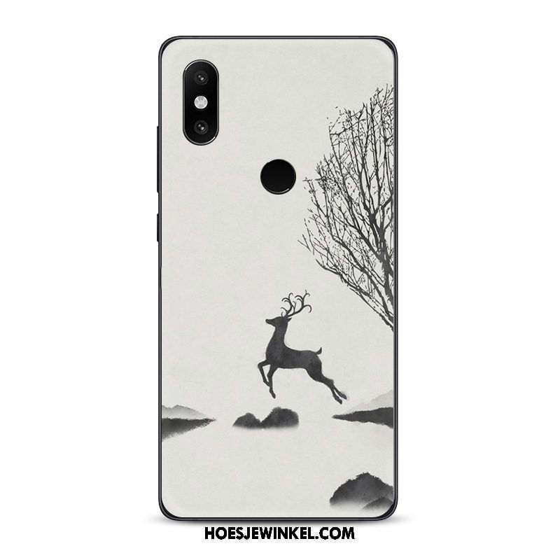 Xiaomi Mi 8 Hoesje Mobiele Telefoon Chinese Stijl Inkt, Xiaomi Mi 8 Hoesje Kunst Zacht Beige