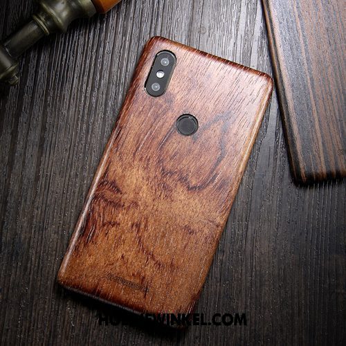 Xiaomi Mi 8 Hoesje Nieuw Bescherming All Inclusive, Xiaomi Mi 8 Hoesje Massief Hout Anti-fall Braun Beige