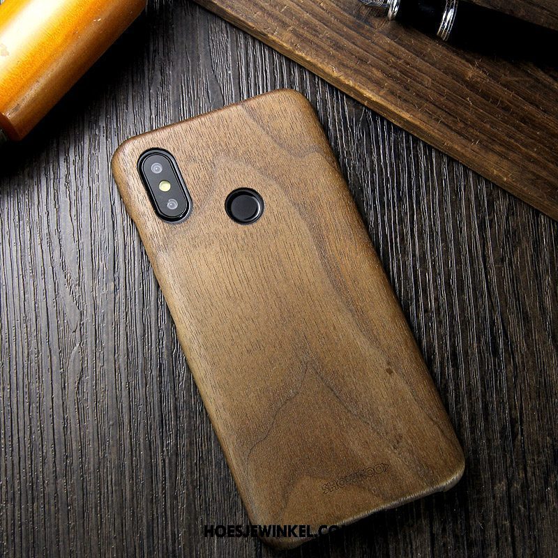 Xiaomi Mi 8 Hoesje Nieuw Bescherming All Inclusive, Xiaomi Mi 8 Hoesje Massief Hout Anti-fall Braun Beige