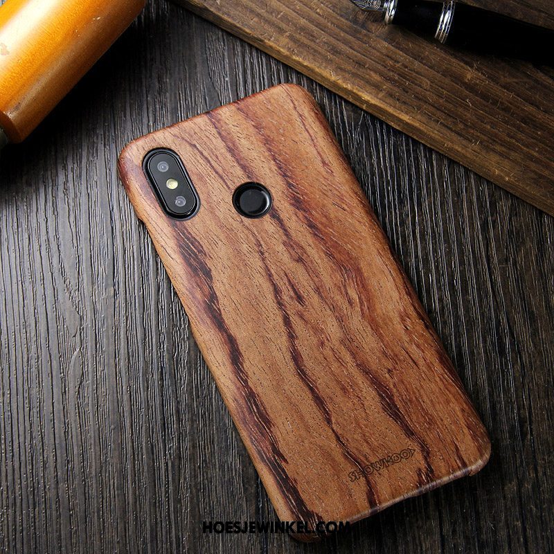 Xiaomi Mi 8 Hoesje Nieuw Bescherming All Inclusive, Xiaomi Mi 8 Hoesje Massief Hout Anti-fall Braun Beige