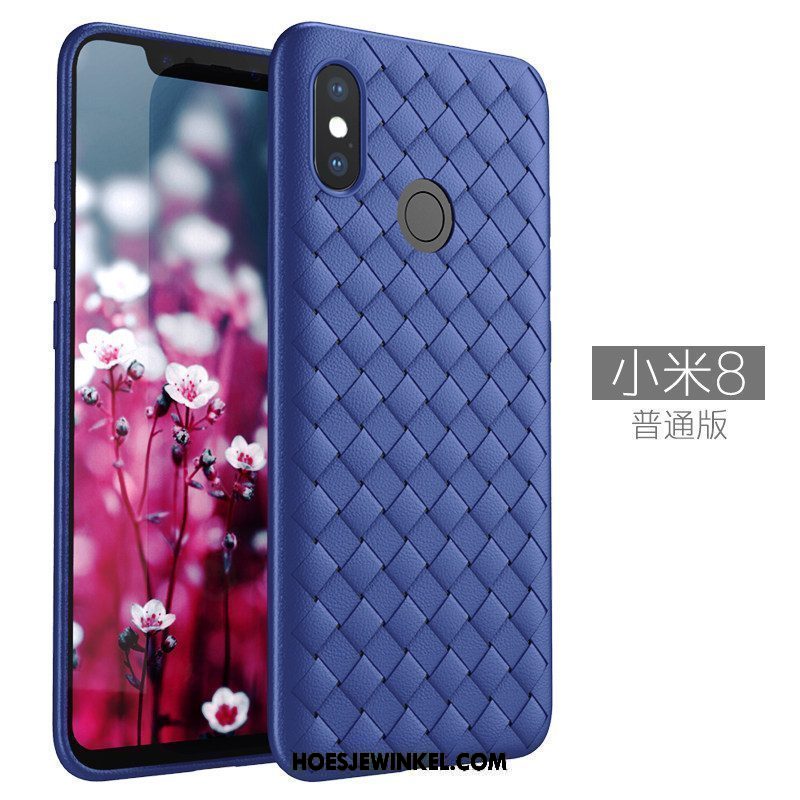 Xiaomi Mi 8 Hoesje Patroon Anti-fall Mini, Xiaomi Mi 8 Hoesje Rood Leer Beige