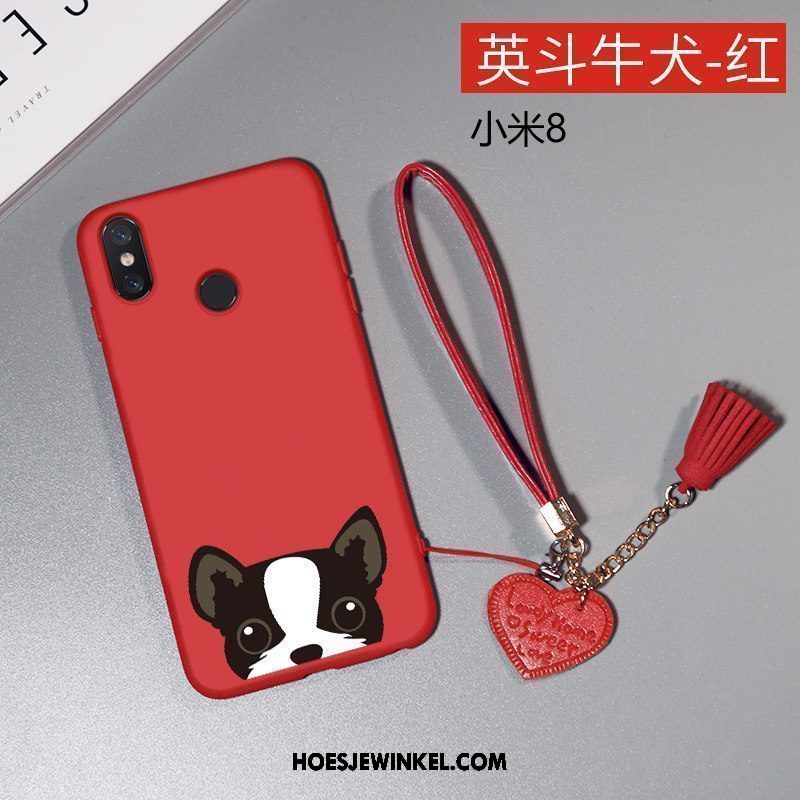 Xiaomi Mi 8 Hoesje Persoonlijk All Inclusive Spotprent, Xiaomi Mi 8 Hoesje Schrobben Hoes Beige