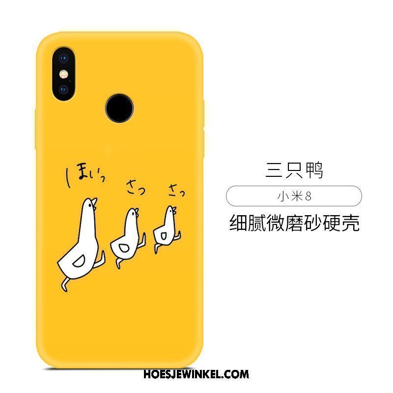 Xiaomi Mi 8 Hoesje Persoonlijk Schrobben Bescherming, Xiaomi Mi 8 Hoesje Mooie Spotprent Beige