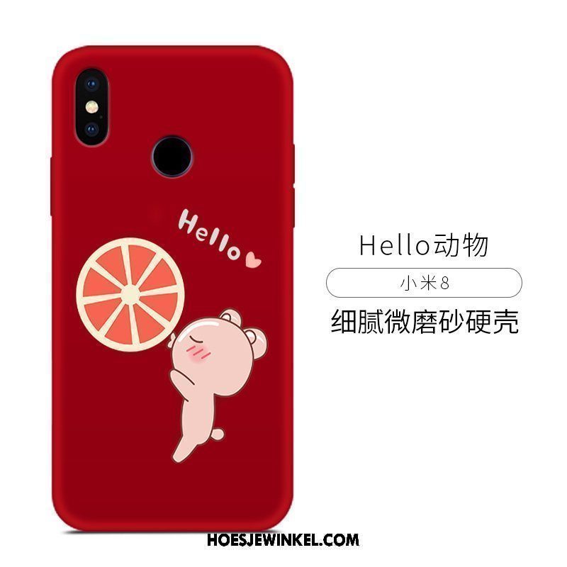 Xiaomi Mi 8 Hoesje Persoonlijk Schrobben Bescherming, Xiaomi Mi 8 Hoesje Mooie Spotprent Beige