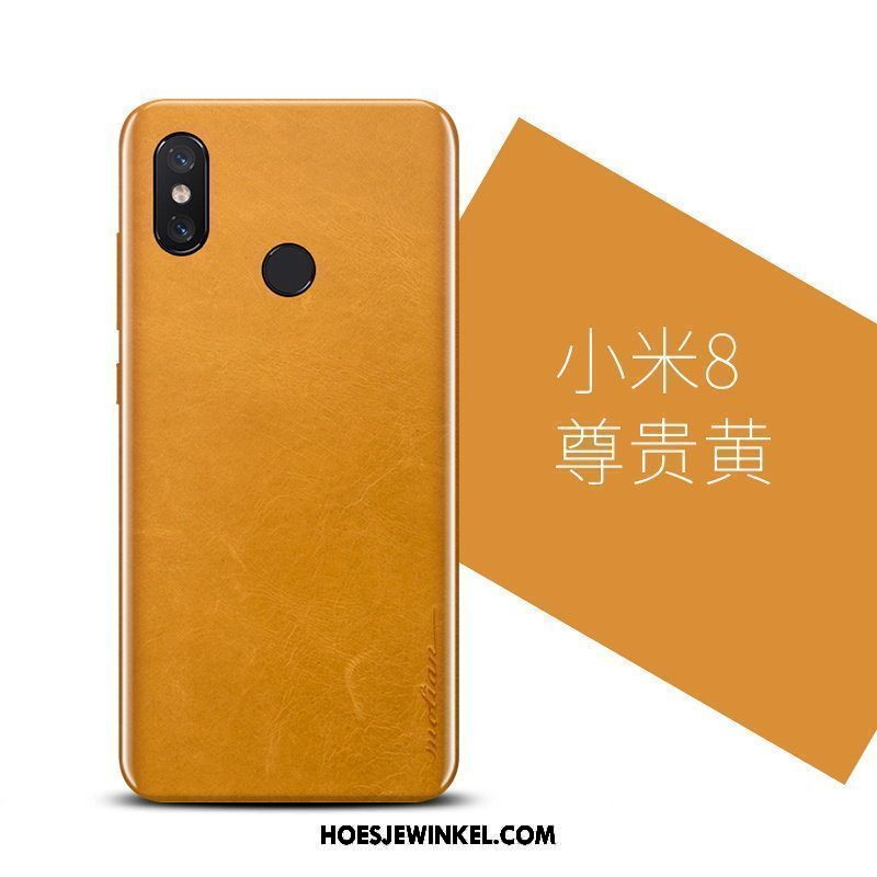 Xiaomi Mi 8 Hoesje Rood All Inclusive Anti-fall, Xiaomi Mi 8 Hoesje Hoes Net Red Beige