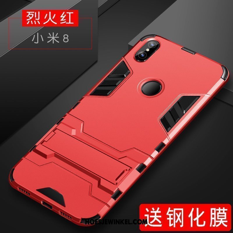 Xiaomi Mi 8 Hoesje Scheppend Bescherming Hoes, Xiaomi Mi 8 Hoesje Persoonlijk Schrobben Beige