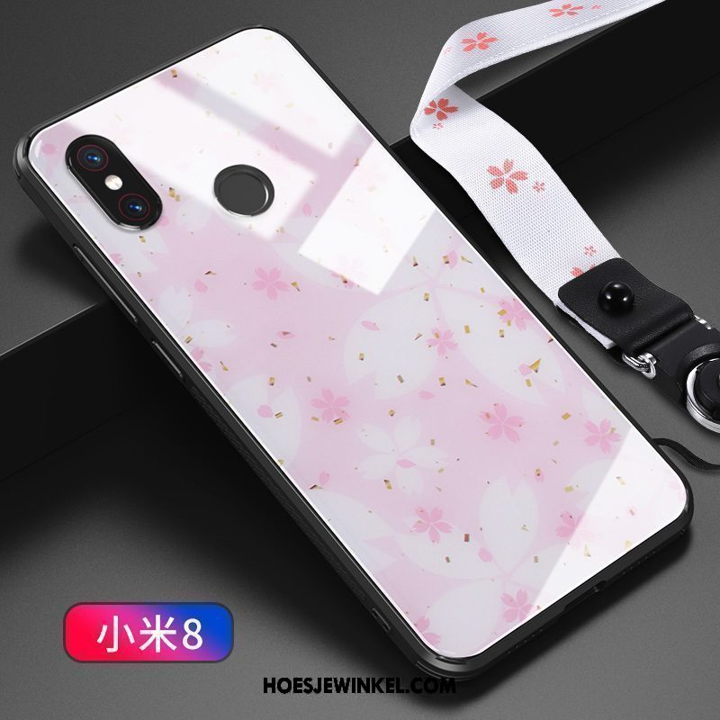 Xiaomi Mi 8 Hoesje Scheppend Glas All Inclusive, Xiaomi Mi 8 Hoesje Mobiele Telefoon Spotprent Beige