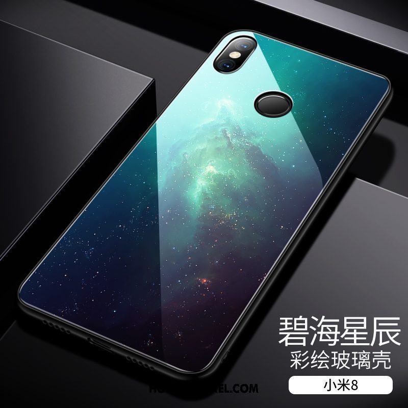 Xiaomi Mi 8 Hoesje Siliconen Persoonlijk Dun, Xiaomi Mi 8 Hoesje Trendy Merk Achterklep Beige