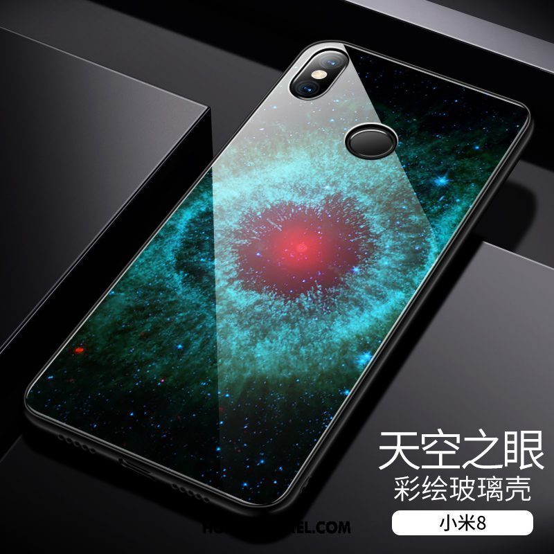 Xiaomi Mi 8 Hoesje Siliconen Persoonlijk Dun, Xiaomi Mi 8 Hoesje Trendy Merk Achterklep Beige