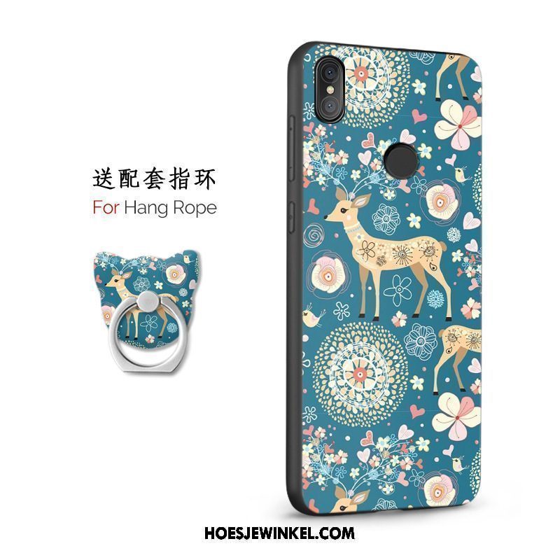 Xiaomi Mi 8 Hoesje Siliconen Ring Anti-fall, Xiaomi Mi 8 Hoesje Mobiele Telefoon Mini Beige