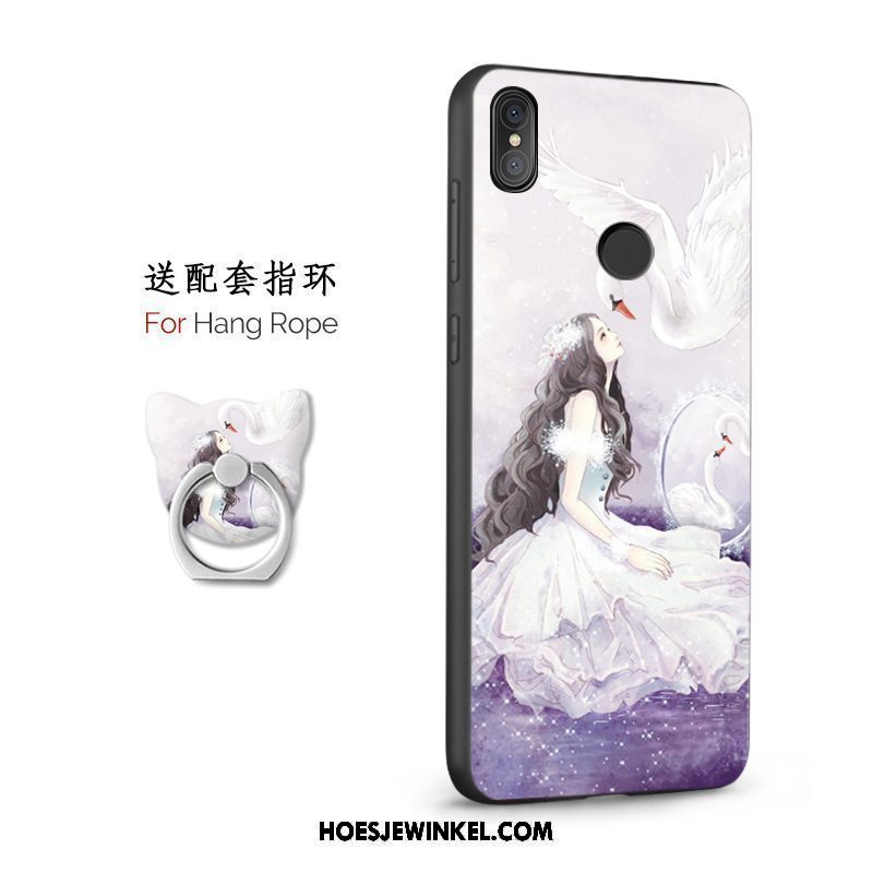 Xiaomi Mi 8 Hoesje Siliconen Ring Anti-fall, Xiaomi Mi 8 Hoesje Mobiele Telefoon Mini Beige