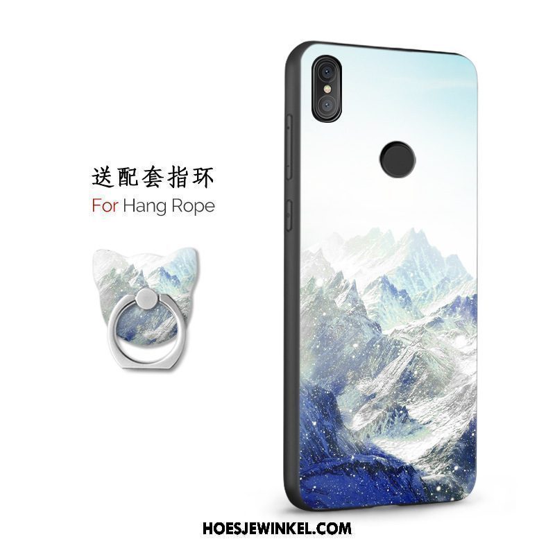 Xiaomi Mi 8 Hoesje Siliconen Ring Anti-fall, Xiaomi Mi 8 Hoesje Mobiele Telefoon Mini Beige