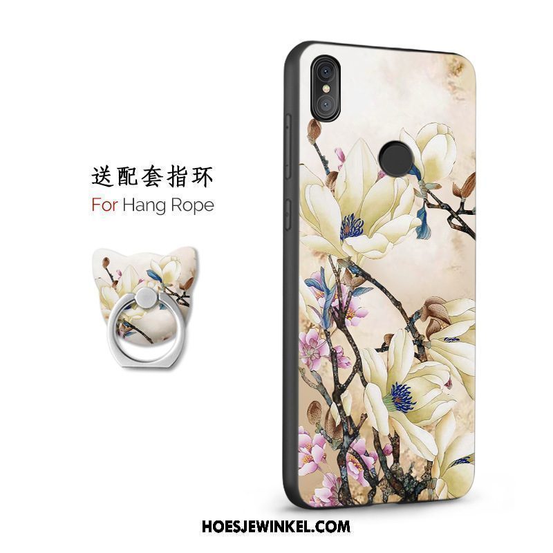 Xiaomi Mi 8 Hoesje Siliconen Ring Anti-fall, Xiaomi Mi 8 Hoesje Mobiele Telefoon Mini Beige