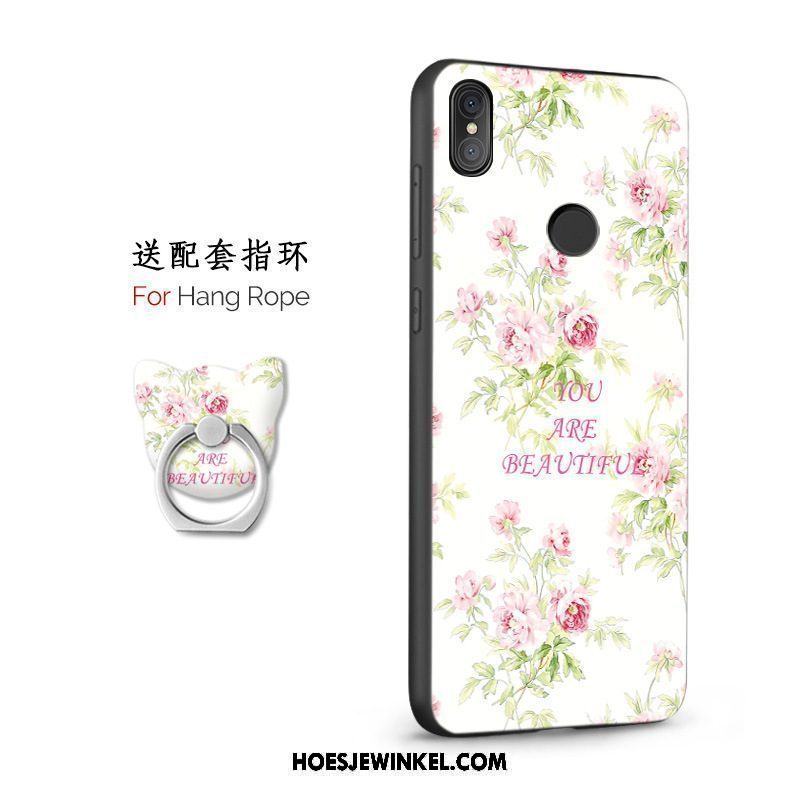 Xiaomi Mi 8 Hoesje Siliconen Ring Anti-fall, Xiaomi Mi 8 Hoesje Mobiele Telefoon Mini Beige