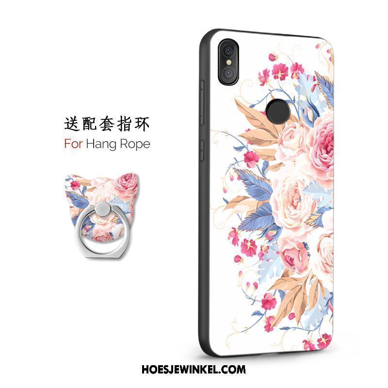 Xiaomi Mi 8 Hoesje Siliconen Ring Anti-fall, Xiaomi Mi 8 Hoesje Mobiele Telefoon Mini Beige