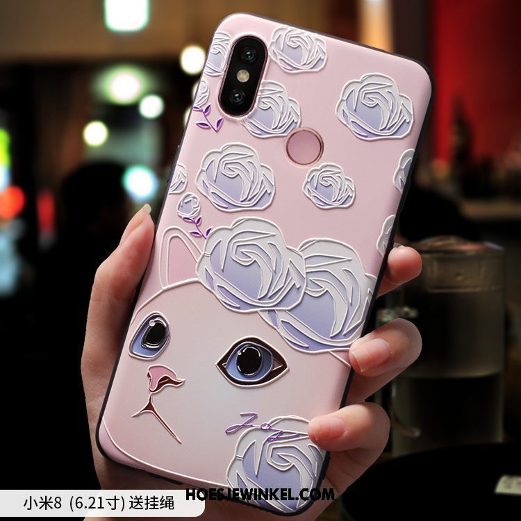 Xiaomi Mi 8 Hoesje Siliconen Zacht Anti-fall, Xiaomi Mi 8 Hoesje Mobiele Telefoon Mini Beige