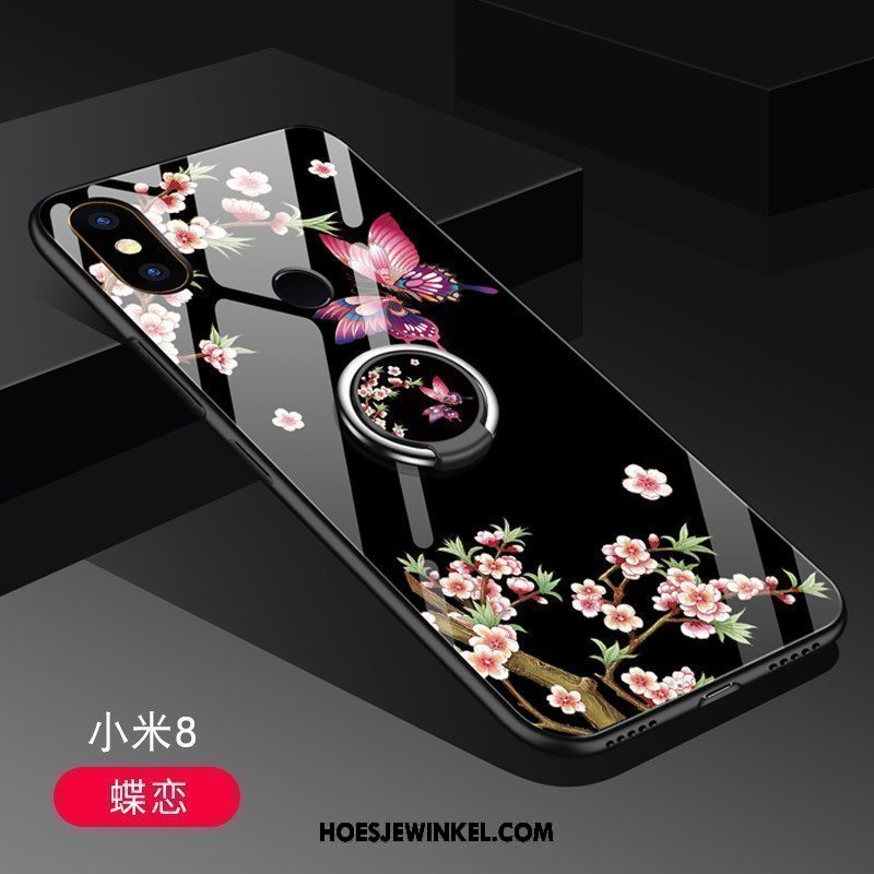 Xiaomi Mi 8 Hoesje Spotprent Dun Hanger, Xiaomi Mi 8 Hoesje Eenvoudige Schrobben Beige