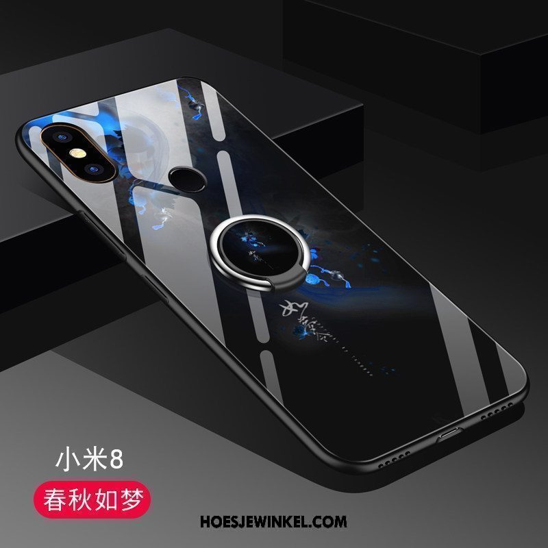 Xiaomi Mi 8 Hoesje Spotprent Dun Hanger, Xiaomi Mi 8 Hoesje Eenvoudige Schrobben Beige