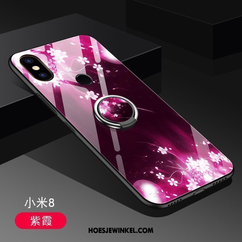 Xiaomi Mi 8 Hoesje Spotprent Dun Hanger, Xiaomi Mi 8 Hoesje Eenvoudige Schrobben Beige