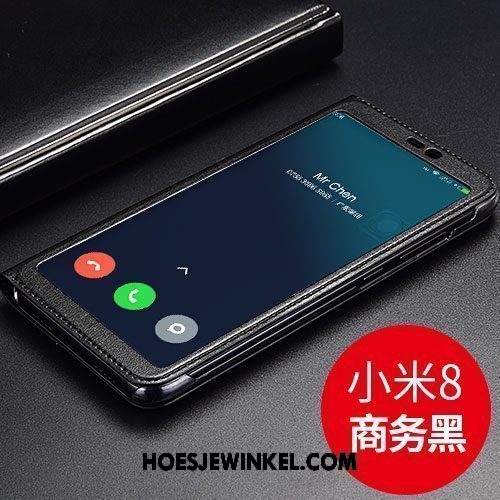 Xiaomi Mi 8 Hoesje Wijnrood Mini Mobiele Telefoon, Xiaomi Mi 8 Hoesje Anti-fall Hoes Beige