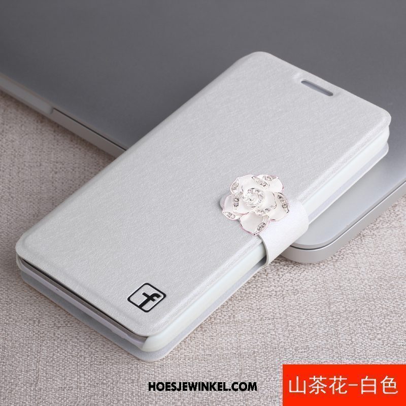 Xiaomi Mi 8 Hoesje Wit Folio Leren Etui, Xiaomi Mi 8 Hoesje Anti-fall Mobiele Telefoon Beige