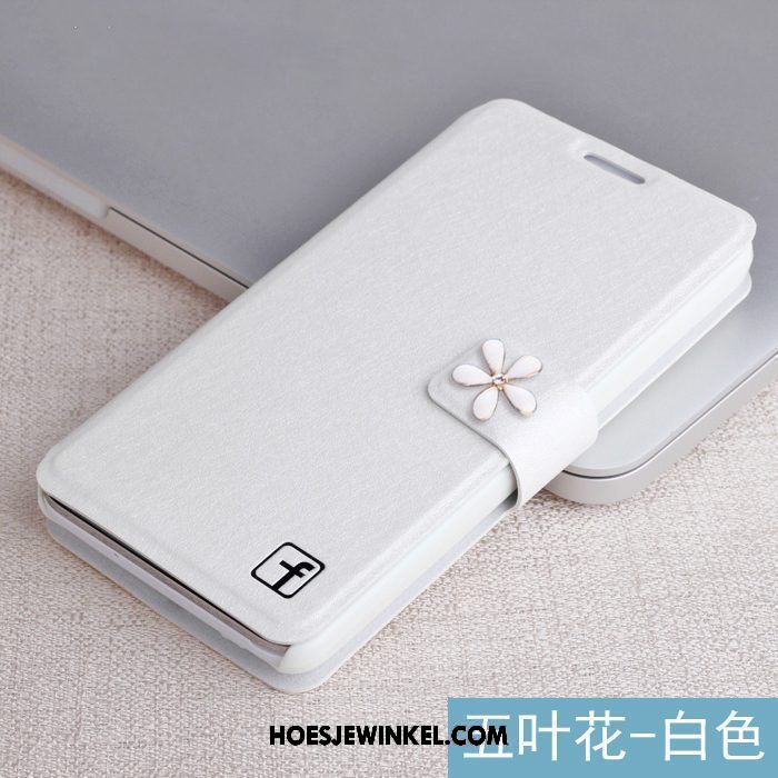 Xiaomi Mi 8 Hoesje Wit Folio Leren Etui, Xiaomi Mi 8 Hoesje Anti-fall Mobiele Telefoon Beige