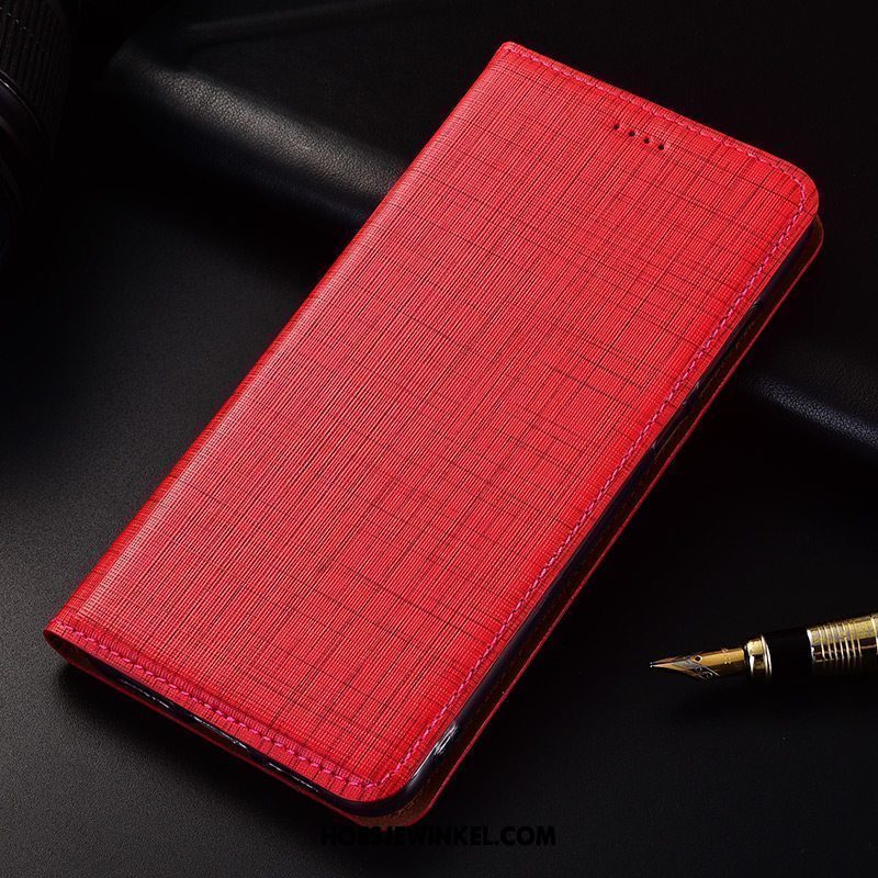 Xiaomi Mi 8 Hoesje Zacht Leren Etui Folio, Xiaomi Mi 8 Hoesje Mobiele Telefoon Echt Leer Braun Beige