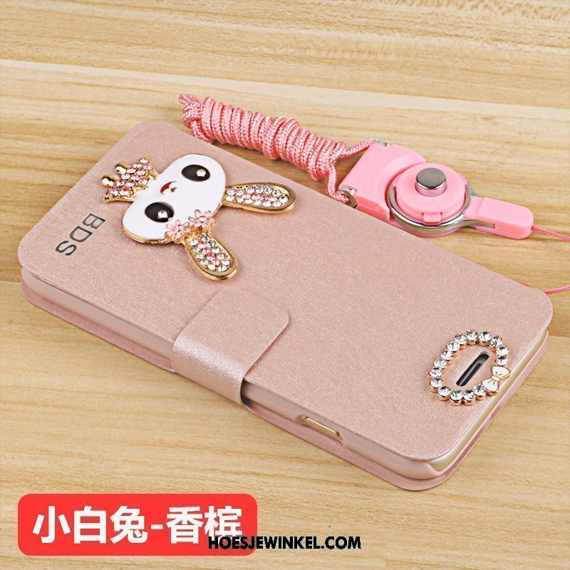 Xiaomi Mi 8 Lite Hoesje Anti-fall Folio Hoes, Xiaomi Mi 8 Lite Hoesje Leren Etui Jeugd Beige