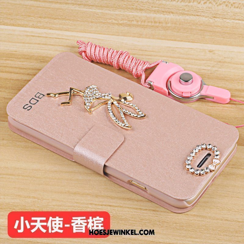 Xiaomi Mi 8 Lite Hoesje Anti-fall Folio Hoes, Xiaomi Mi 8 Lite Hoesje Leren Etui Jeugd Beige