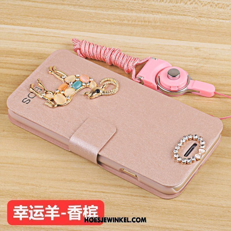 Xiaomi Mi 8 Lite Hoesje Anti-fall Folio Hoes, Xiaomi Mi 8 Lite Hoesje Leren Etui Jeugd Beige