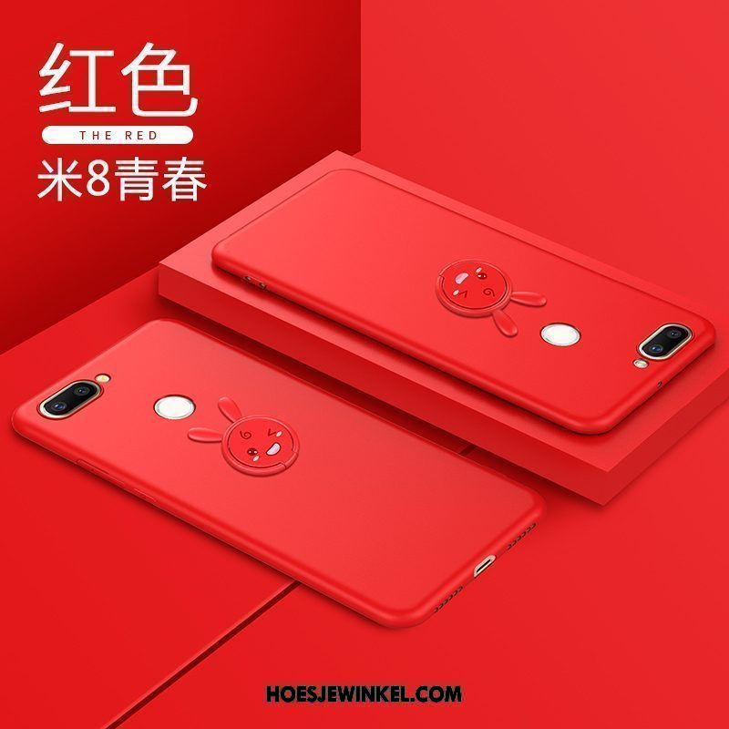 Xiaomi Mi 8 Lite Hoesje Anti-fall Hoes Bescherming, Xiaomi Mi 8 Lite Hoesje Herdenken Persoonlijk Beige