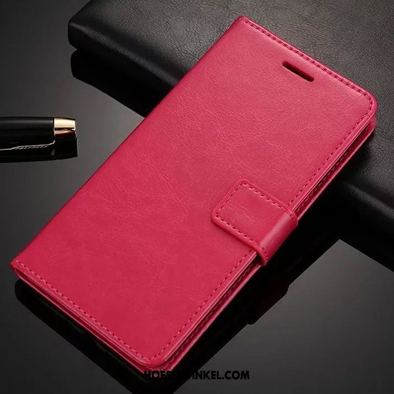 Xiaomi Mi 8 Lite Hoesje Bescherming Folio Roze, Xiaomi Mi 8 Lite Hoesje Mobiele Telefoon Hoes Beige