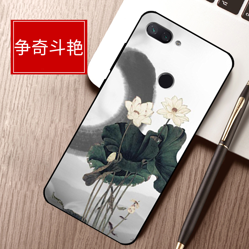 Xiaomi Mi 8 Lite Hoesje Bescherming Mobiele Telefoon Jeugd, Xiaomi Mi 8 Lite Hoesje Anti-fall Mini Beige
