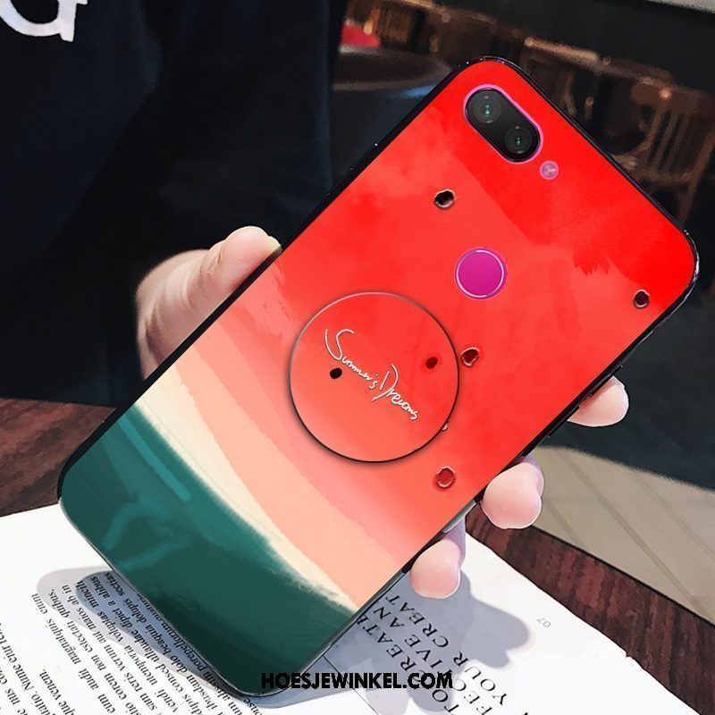 Xiaomi Mi 8 Lite Hoesje Bescherming Net Red Geel, Xiaomi Mi 8 Lite Hoesje All Inclusive Gasbag Beige