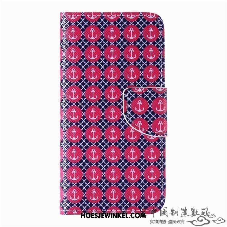 Xiaomi Mi 8 Lite Hoesje Folio Wind Rood, Xiaomi Mi 8 Lite Hoesje Bescherming Hoes