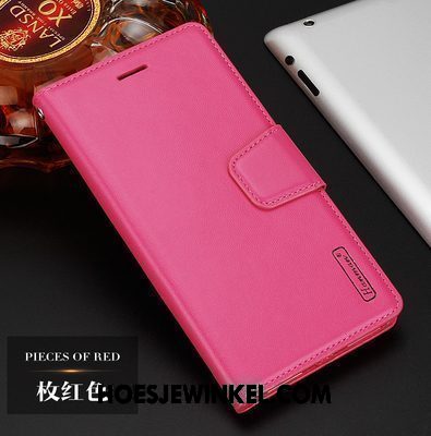 Xiaomi Mi 8 Lite Hoesje Groen Rood Echt Leer, Xiaomi Mi 8 Lite Hoesje Jeugd All Inclusive Beige