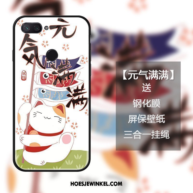 Xiaomi Mi 8 Lite Hoesje Grote Jeugd Vreugdevol, Xiaomi Mi 8 Lite Hoesje Rood Scheppend Beige