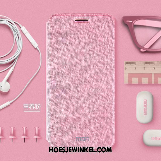 Xiaomi Mi 8 Lite Hoesje Hoes Trend Zacht, Xiaomi Mi 8 Lite Hoesje Clamshell Mini Beige