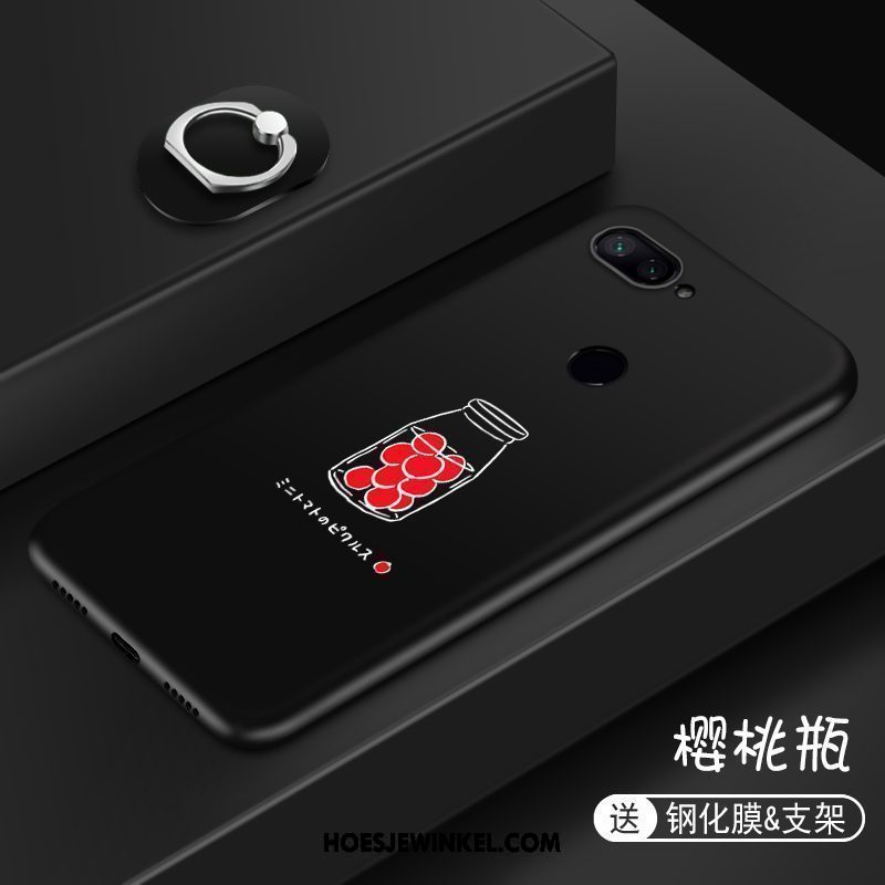 Xiaomi Mi 8 Lite Hoesje Koel Spotprent Rood, Xiaomi Mi 8 Lite Hoesje Zacht Mobiele Telefoon Beige