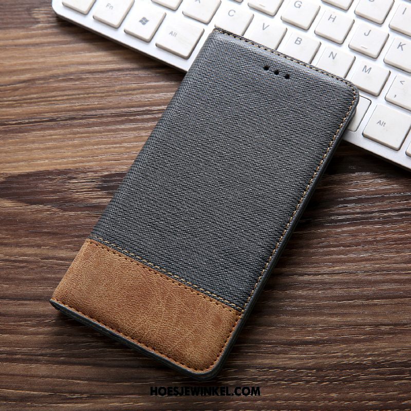 Xiaomi Mi 8 Lite Hoesje Leren Etui Folio Nieuw, Xiaomi Mi 8 Lite Hoesje Echt Leer All Inclusive Braun