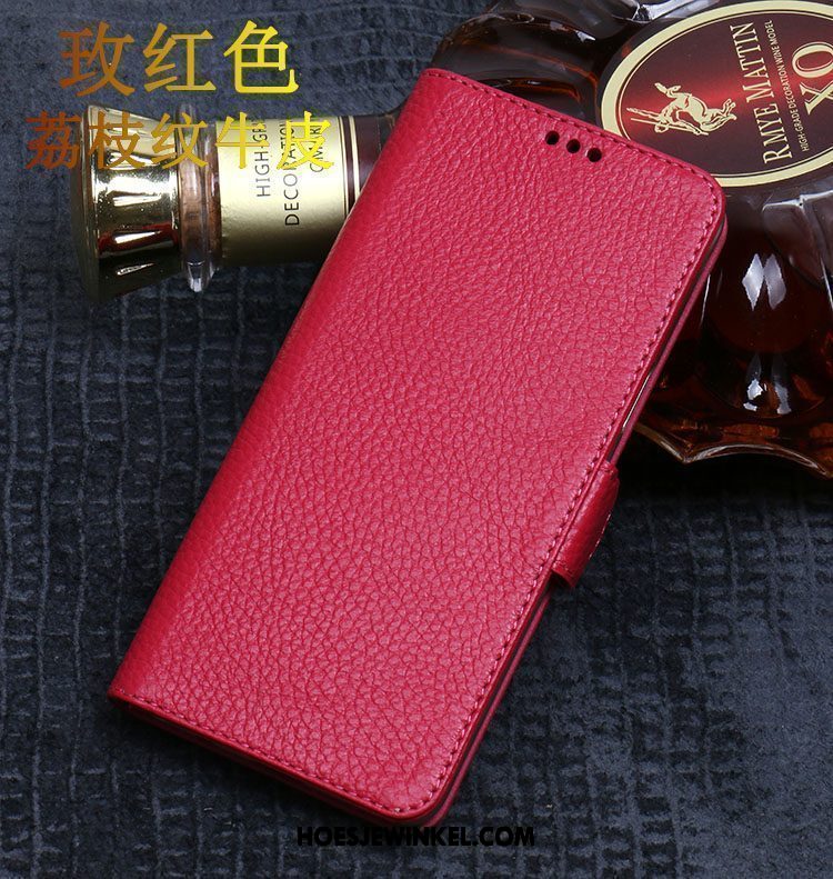 Xiaomi Mi 8 Lite Hoesje Luxe Anti-fall Met De Hand, Xiaomi Mi 8 Lite Hoesje Leren Etui Jeugd Beige