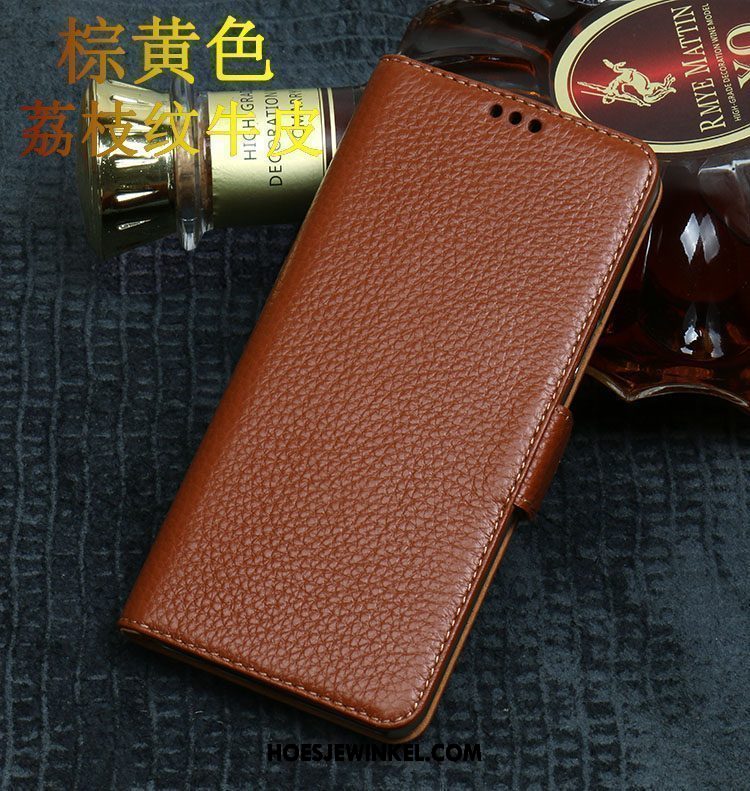 Xiaomi Mi 8 Lite Hoesje Luxe Anti-fall Met De Hand, Xiaomi Mi 8 Lite Hoesje Leren Etui Jeugd Beige